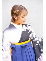 ヴァンクシー バイ ルナ(VANKCY by Luna) 卒業式 向ケ丘遊園 大人ボブ 登戸 ピンアレンジ 着物ヘア ボブ