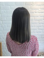 デイジー インデックスヘア 大島店(DAISY index hair)&nbsp;ブリーチなし艶ツヤラベンダーグレージュ 地毛風ストレートヘア