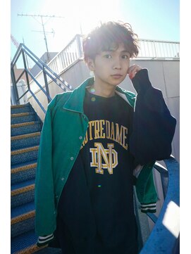 ヒビヲ(HIBIO) ツイストスパイラルパーマツーブロックメンズマッシュメンズヘア