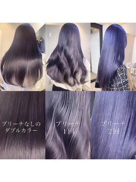 フラム 渋谷(flamme) ブリーチ回数別◇パープル系カラー◇
