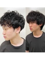 ヨシザワインク ハコザキ 水天宮前 日本橋人形町(YOSHIZAWA Inc.HAKOZAKI)&nbsp;刈り上げ/ランダムパーマ/ミディアム/無造作/ビフォーアフター