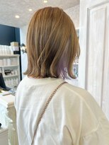 キャアリー(Caary)&nbsp;福山市美容室Caary人気 ナチュラル外ハネ切りっぱなしボブ