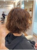 ミディアム×プードルパーマ