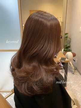 ジーナ 天神(Zina) red brown