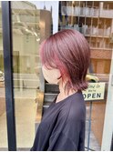 フェイスフレーミングカラー/インナーカラー/ウルフカット
