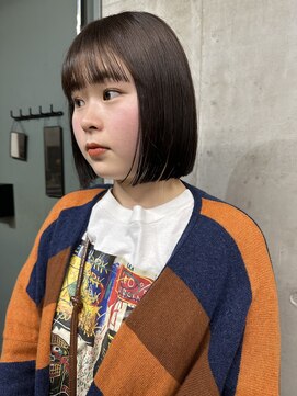 ソルトウォーター(SALT WATER) ミニボブ/ブラウン/韓国ヘアー/ブリーチなし/恵比寿/