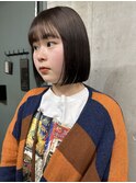 ミニボブ/ブラウン/韓国ヘアー/ブリーチなし/恵比寿/