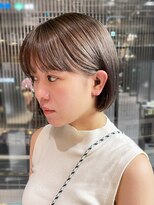 アルバム 銀座(ALBUM GINZA)&nbsp;アッシュベージュ_切りっぱなしボブエアリーロング_ba478611