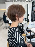魅力倍増カールシアーカラーショートヘアダークアッシュ
