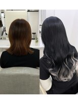 ハイエクステンション 京都駅前店(Hi-Extension) ブラック×インナーシルバー▼miho091