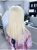 抜きっぱなしブリーチホワイトブロンドブリーチダブルカラー横浜