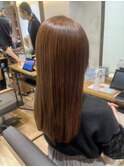 ストレートロング/オレンジブラウン
