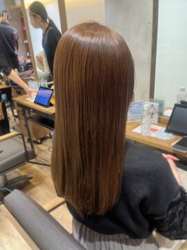 ヘアリゾート粋 新宿三丁目本店 ストレートロング/オレンジブラウン