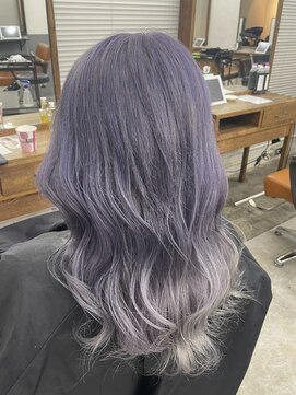 アジールヘア 北千住駅西口店(agir hair) ハイトーンラベンダーシルバーカラー 韓国スタイル