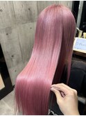 いちごピンク×髪質改善