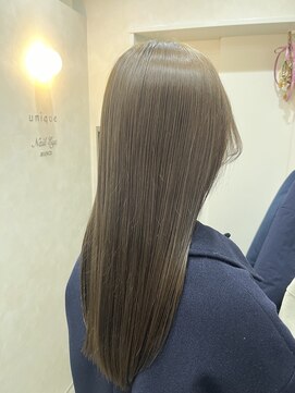 ユニック コウベ(unique KOBE) 髪質改善カラー×オリーブベージュ×赤み消しカラー×神戸三宮