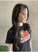 longlayer 黒髪ロング レイヤーカット ハッシュカット