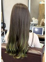 フィンチ(Finch)&nbsp;【Finch高橋】大人ロング/インナーカラー/グリーン