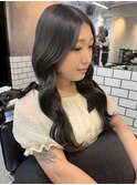 ブリーチなしダブルカラー/韓国/顔まわり/レイヤー/東久留米