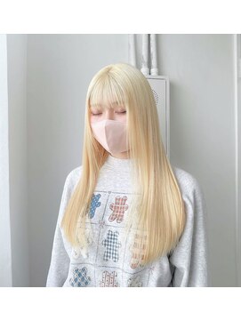 ミュー(Mu) 抜きっぱなしブロンド ホワイトシャープー仕上げ