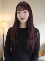 トナリ(tonari)&nbsp;ボルドーカラー ダブルカラー ロングヘア 艶髪【鹿児島中央駅】