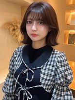 ディーバ 渋谷(D.I.E.V.A)&nbsp;10代20代30代韓国ヘア顔周りカットボブピンクブラウン