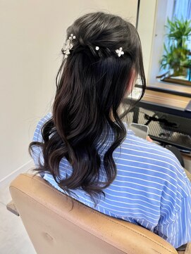 シエル バイ ケンジ 登戸 生田(CIEL by KENJE) ヘアアレンジハーフアップお呼ばれヘア同窓会