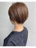 ショート×オリーブベージュ