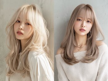 ルル 大宮駅東口(LULU)の写真/顔周りのレイヤーカットで理想のスタイル♪トレンドカラー×韓国風デザインで小顔見せ効果◎