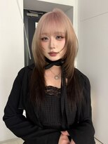ノラ シンディ(NORA CYNDY) ハッシュカットブリーチデザインカラーレイヤーダブルカラー