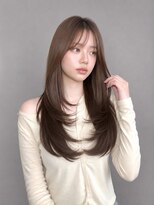 アース コアフュールボーテ 佐久平店(EARTH coiffure beaute)&nbsp;ナチュラルベージュ_韓国ヘア_顔周りレイヤー_ヨシンモリ