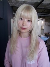 MARL矢場町　ブリーチ/ハイトーン/ダブルカラー/レイヤーカット/ボブ/ブリーチパーマ&nbsp;ブロンド×レイヤーカット