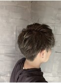 アッシュベージュマッシュショート