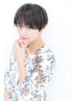 カバーヘア ブリス 北浦和(COVER HAIR bliss)&nbsp;ナチュラルカラーのアシンメトリー小顔マッシュショートY北浦和