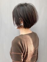 トップヘアー 本店(TOP HAIR) 丸みふわふわショート _ ヘナカラー/30代40代50代/倉敷