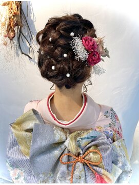 ナダ プライベートヘアサロン(NADA private hair salon) 成人式　卒業式　パーティーヘアセット　編み込みアレンジ