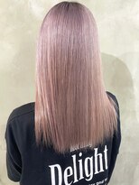ダブルカラーミルクティーベージュブリーチシンプルストレート