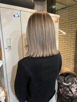 ラフ(LAFF)&nbsp;#バレイヤージュ#グレージュカラー#ボブウルフ#ココアベージュ