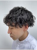 波巻きスパイラルパーマツイストスパイラルパーマメンズマッシュ