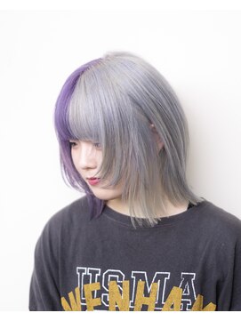 ルプラ ガーデン(le-pla garden) ハーフデザインカラー#外ハネウルフ#ケアブリーチ#ダブルカラー