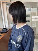 ストレートパーマ髪質改善ボブ大人かわいい切りっぱなしヘアロブ