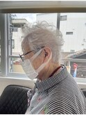 50代60代 爽やか無造作ベリーショート グレイヘア