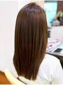 20代30代40代髪質改善カラーオリーブブラウン透明感セミロング