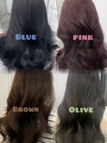 エヌアイ オモテサンドウ(ni omotesando)&nbsp;ブルーブラックピンクカラーオリーブブラウン　上野