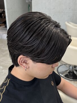 エデアンルクラ 下通(EDEAN Leclat) 熊本メンズパーマ センターパート ニュアンス MEN'S HAIR