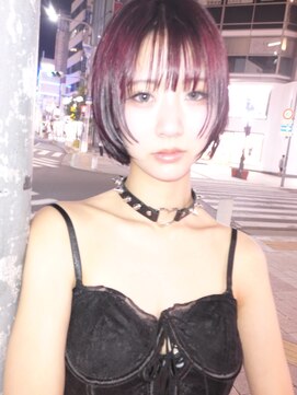 キジ(KIJI) レイヤーボブ/ミニボブ/レッド/ワインレッド/ワイドバング