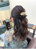 ハーフアップアレンジ！