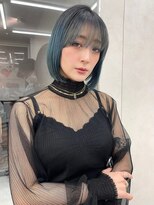 ロンド マーレ 天神大名店(Lond mare) 暗めカラー ミディアムヘア レイヤーカット 韓国ヘア