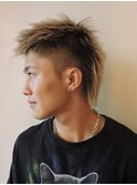 beige mullet　マレット ベージュカラー ブロンドベージュ