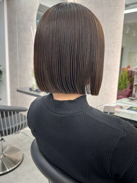 ロンドワン 三宮元町(Lond one) タッセルボブ/小顔ワンレン/艶髪イノアカラー/丸型/ブリーチなし